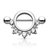 Piercing Capezzolo Anello con zirconi