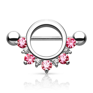 Piercing Capezzolo Anello con zirconi