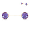 Nipple Piercing Illuminating synthetic Stone