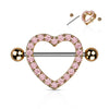 Nipple Piercing Heart Zirconia