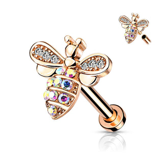 Labret Bee Zirconia Internally Threaded