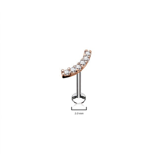 Labret Zirconias Internally Threaded