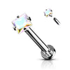 Labret Square Zirconia Internally Threaded