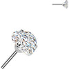 Titanium top moissanite heart Push-In