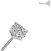 Titanium Top top square moissanite Push-In