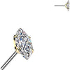Titanium Top top moissanite prong setting Push-In