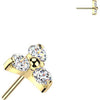 Titanium Top top trinity moissanite triangle Push-In
