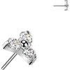 Titanium Top top trinity moissanite triangle Push-In