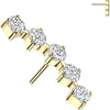 Titanium Top top curved prong set moissanite Push-In