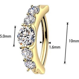 Titanium Belly Button Piercing moissanite Clicker