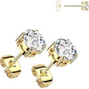 Titanium moissanite prong setting, 2 s pairs