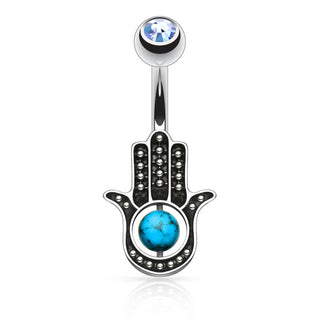 Hamsa turchese Zirconia