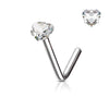 Nose L-Shape Heart Zirconia