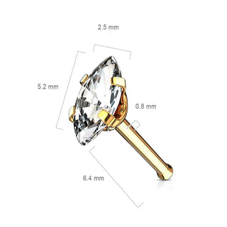 Stud Nasale Zircone taglio marquise