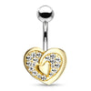 Piercing Ombelico Cuore di zirconi