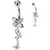 Belly Button Piercing butterfly and filigree butterfly dangle