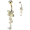 Belly Button Piercing butterfly and filigree butterfly dangle