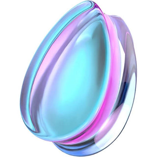 Vetro Plug Goccia di vetro iridescente viola 
