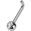 Titanium Christina Piercing Barbell zirconia Internally Threaded