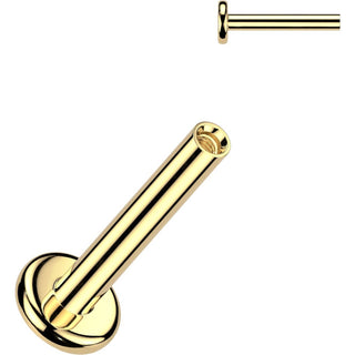 Titanium Labret Gold PVD 3mm Base Internally Threaded