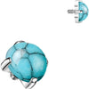 Top Top Prong Setting Semi Precious Stone Internally Threaded
