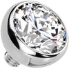 Titanium Top top ball zirconia bezel setting Internally Threaded