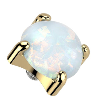 Titanium Top top opal prong setting Internally Threaded