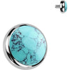 Titanium top natural stone bezel setting Internally Threaded