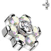 Titanium Top top flower zirconia Internally Threaded