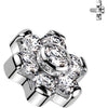 Titanium Top top flower zirconia Internally Threaded