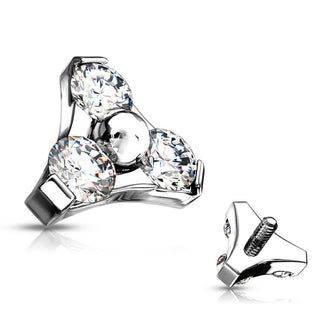Titanium Top Top Triangle Zirconia Internally Threaded