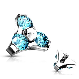 Titanium Top Top Triangle Zirconia Internally Threaded