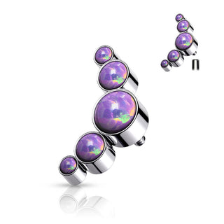 Titanium Top top 5 opals bezel setting Internally Threaded