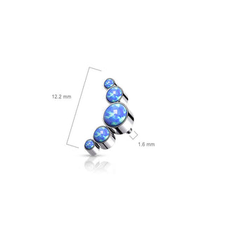 Titanium Top top 5 opals bezel setting Internally Threaded