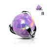 Titanio Superiore sfera opale incastonata Filettatura Interna