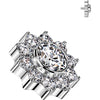 Titanium Top top flower zirconia Internally Threaded