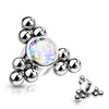 Titanium Top top zirconia bezel setting beaded balls Internally Threaded