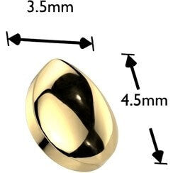 Titanium Top top teardrop Internally Threaded