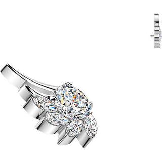 Titanium top angel wing zirconia Internally Threaded