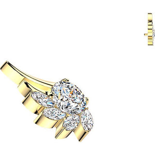 Titanium top angel wing zirconia Internally Threaded