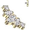 Titanium Top top zirconia marquise cut Internally Threaded
