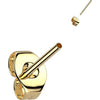 Titanium earring stud post with butterfly back