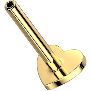 Titanium Base labret base heart flat back Push-In