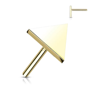 Oro 14 kt Superiore triangolare piatto Push-In