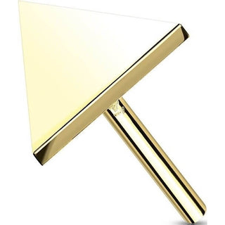 Oro 14 kt Superiore triangolare piatto Push-In