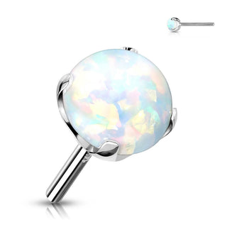 Oro 14 kt Superiore sferico in opale  Push-In