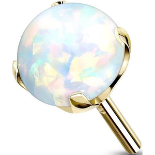 Oro 14 kt Superiore sferico in opale  Push-In