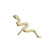Solid Gold 14 Carat Top Snake Push-In