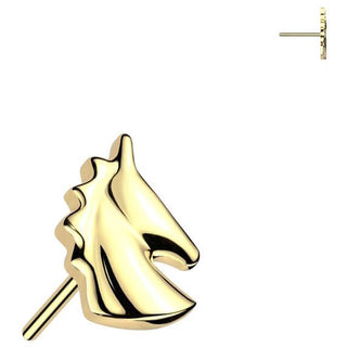 Solid Gold 14 Carat top unicorn Push-In