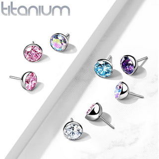 Titanium Top top round zirconia Push-In